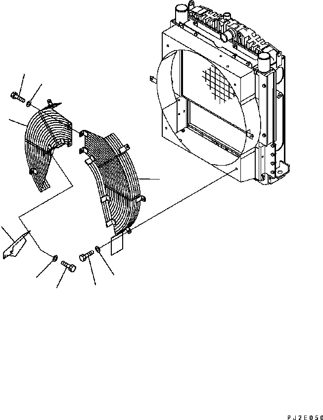 Схема запчастей Komatsu GD655-3C - РАДИАТОР {ЗАЩИТА ВЕНТИЛЯТОРА} СИСТЕМА ОХЛАЖДЕНИЯ
