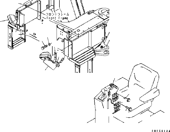 Схема запчастей Komatsu GD655-3C - ЭЛЕКТРИКА (ПЕРЕДН. РАБОЧ. ОСВЕЩЕНИЕ) ЭЛЕКТРИКА