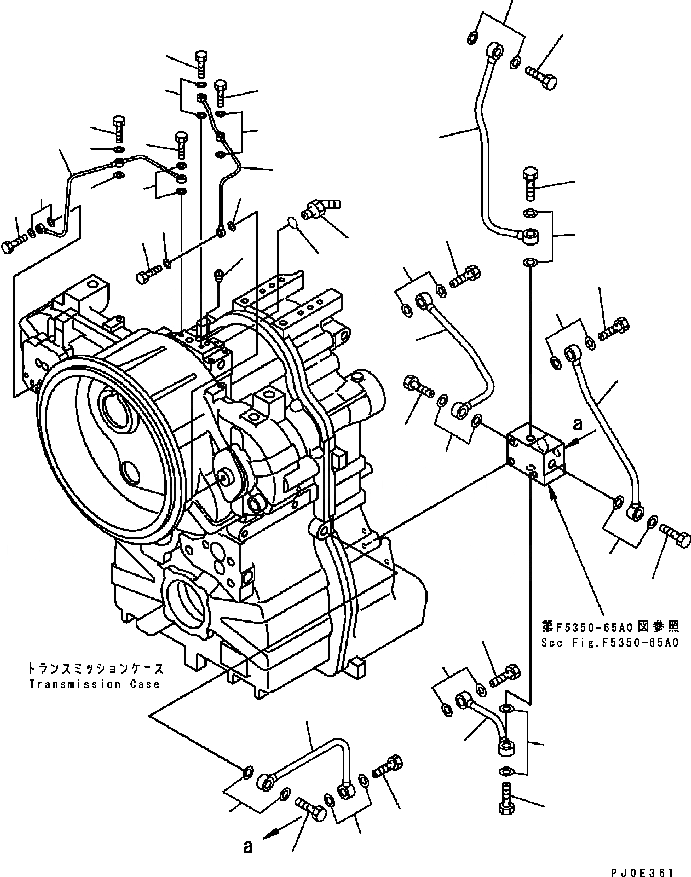 Схема запчастей Komatsu GD655-3C - ТРАНСМИССИЯ (ТРУБЫ /) ТРАНСМИССИЯ