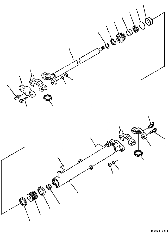 Схема запчастей Komatsu GD655-3C - БОКОВ. СДВИГ СЦЕПН. УСТР-ВА ЦИЛИНДР (ВНУТР. ЧАСТИ) ОСНОВН. КОМПОНЕНТЫ И РЕМКОМПЛЕКТЫ