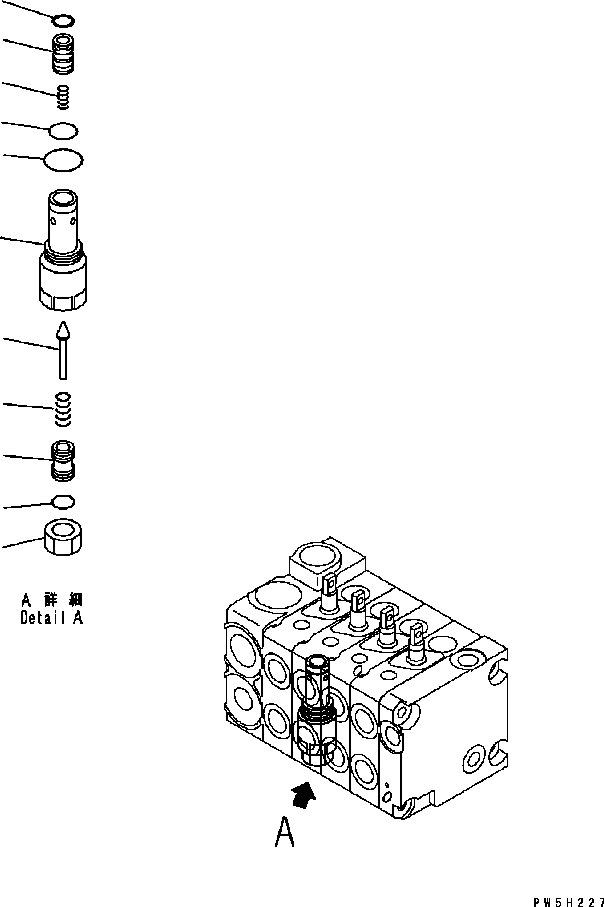 Схема запчастей Komatsu GD655-3C - УПРАВЛЯЮЩ. КЛАПАН (4-Х СЕКЦИОНН.) (/) (R. H.) ОСНОВН. КОМПОНЕНТЫ И РЕМКОМПЛЕКТЫ