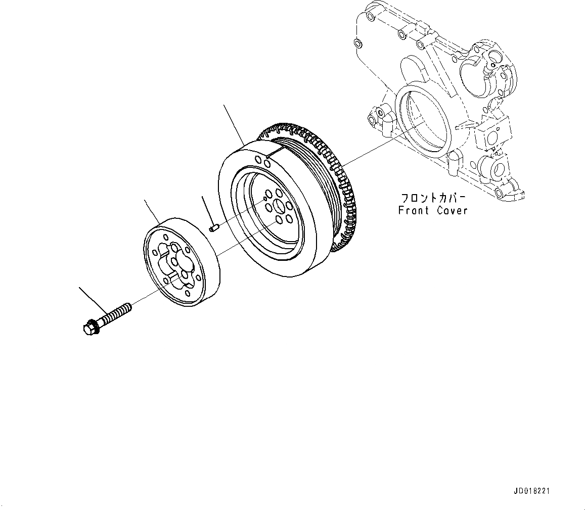 Схема запчастей Komatsu SAA6D107E-1CC - ДЕМПФЕР (№-) ДЕМПФЕР