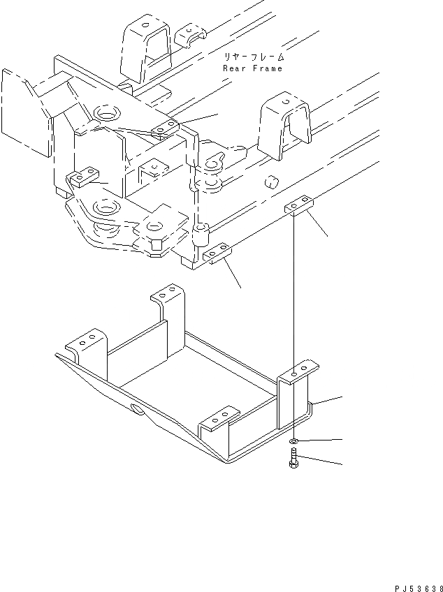 Схема запчастей Komatsu GD663A-2 - НИЖН. ЗАЩИТА ТРАНСМИССИИ РАМА И ЧАСТИ КОРПУСА