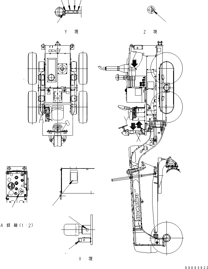 Схема запчастей Komatsu GD663A-2 - МАРКИРОВКА (/) МАРКИРОВКА¤ ИНСТРУМЕНТ И РЕМКОМПЛЕКТЫ