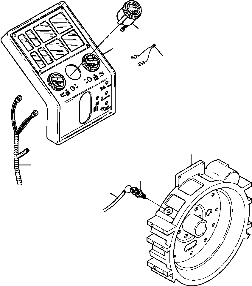 Схема запчастей Komatsu GD670A-1 - ТАХОМЕТР УСТАНОВКА INSTRUMENTS