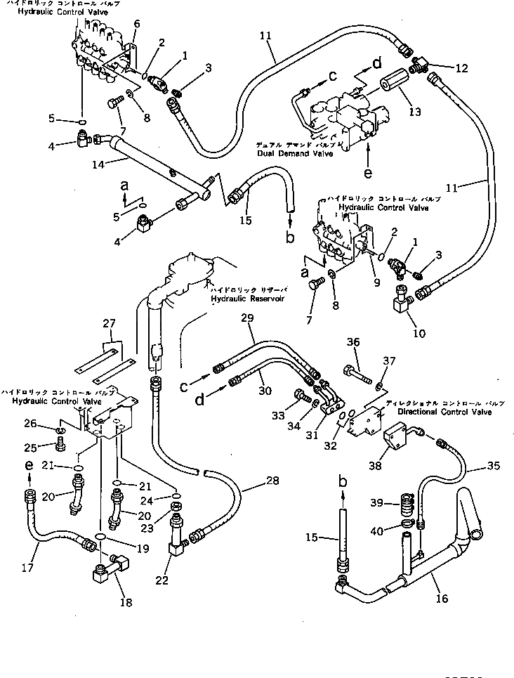 Схема запчастей Komatsu GD705A-3 - НИЗ. PRESSURE ТРУБЫ ГИДРАВЛИКА