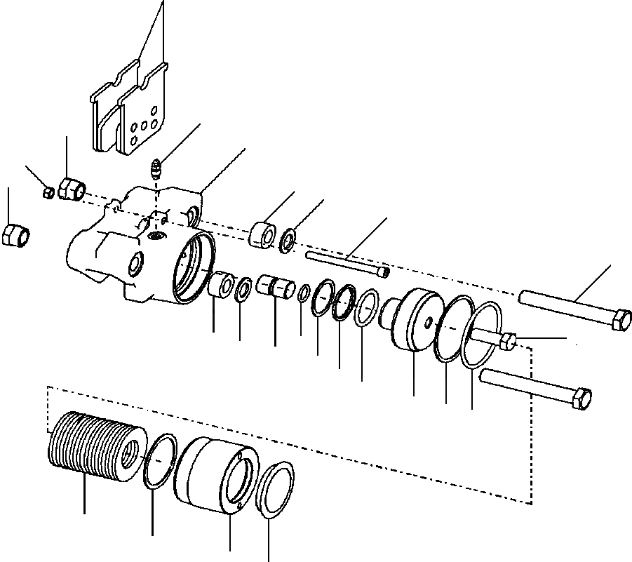 Схема запчастей Komatsu GD750A-1 - СТОЯНОЧНЫЙ ТОРМОЗ CALIPER ТОРМОЗ.S