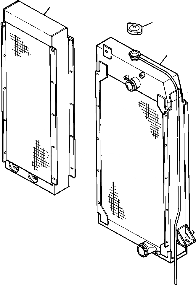 Схема запчастей Komatsu GD750A-1 - РАДИАТОР И МАСЛООХЛАДИТЕЛЬ ОХЛАЖД-Е