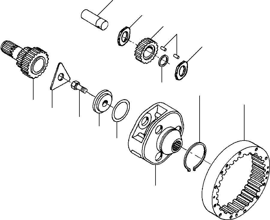 Схема запчастей Komatsu GD750A-1 - PLANETARY ASSEMBLY ПРИВОД TRAIN