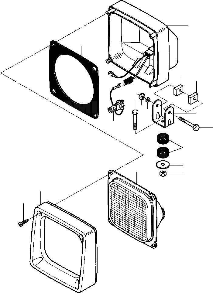 Схема запчастей Komatsu GD750A-1 - ОДИНОЧН. BEAM HALOGEN ОСВЕЩЕНИЕ ЭЛЕКТР.