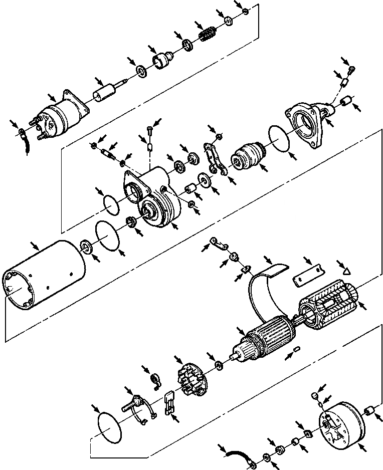 Схема запчастей Komatsu GD750A-1 - CRANKING МОТОР ЭЛЕКТР.