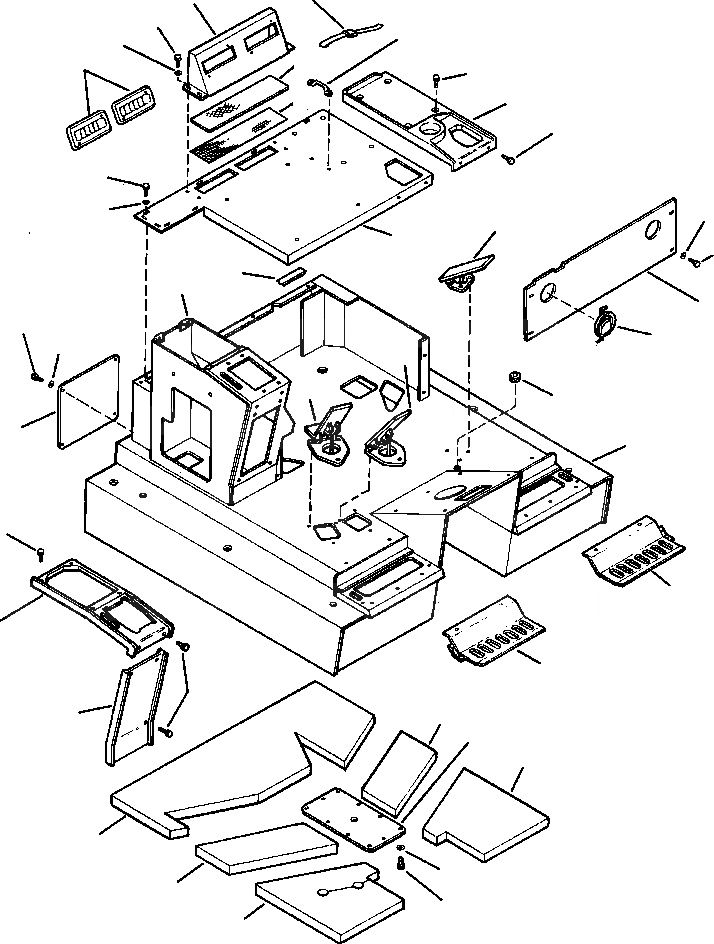 Схема запчастей Komatsu GD750A-1 - ПЛАТФОРМА ASSEMBLY SUPERSTRUCTURE