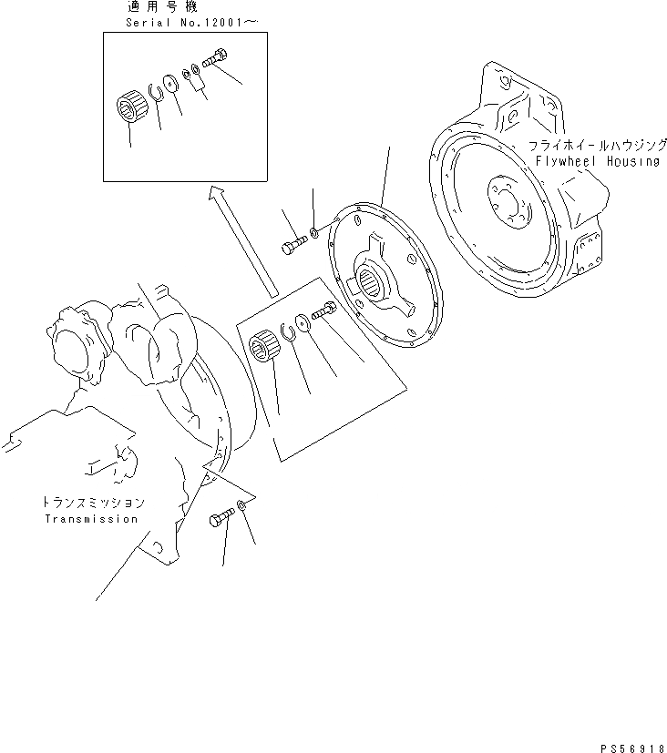 Схема запчастей Komatsu GD825A-2E0 - СОЕД-Е(№-) СИЛОВАЯ ПЕРЕДАЧА