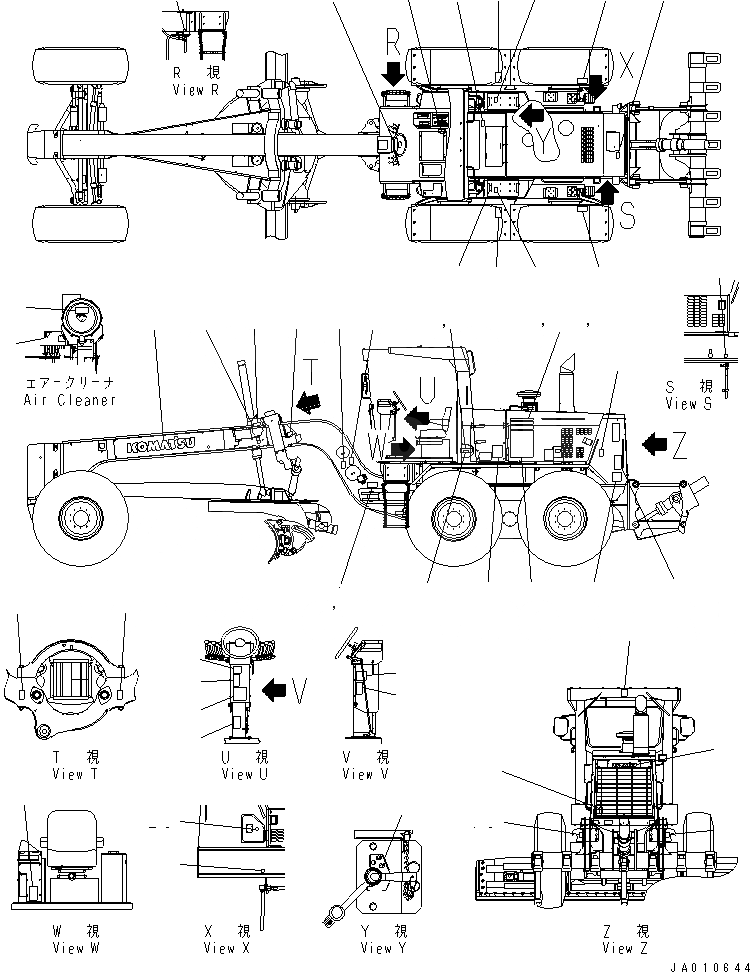 Схема запчастей Komatsu GD825A-2E0 - МАРКИРОВКА (КИТАЙ) ИНСТРУМЕНТ И РЕМКОМПЛЕКТЫ