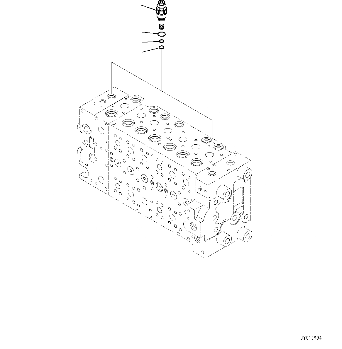 Схема запчастей Komatsu PC300-8M0 - УПРАВЛЯЮЩ. КЛАПАН (7-СЕКЦИОНН.) (9/) H [ГИДРАВЛИКА]