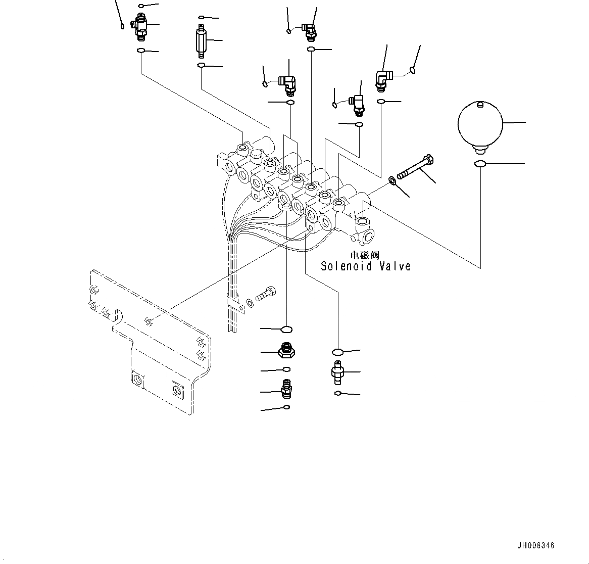 Схема запчастей Komatsu PC300-8M0 - СОЛЕНОИДНЫЙ КЛАПАН (СОЛЕНОИДНЫЙ КЛАПАН КОМПОНЕНТЫ) H [ГИДРАВЛИКА]