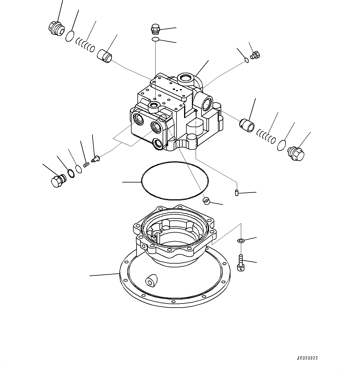 Схема запчастей Komatsu PC300-8M0 - МЕХАНИЗМ ПОВОРОТА И МОТОР (МОТОР ПОВОРОТА) (/) N [ПОВОРОТН. КРУГ И ITS КОМПОНЕНТЫ]