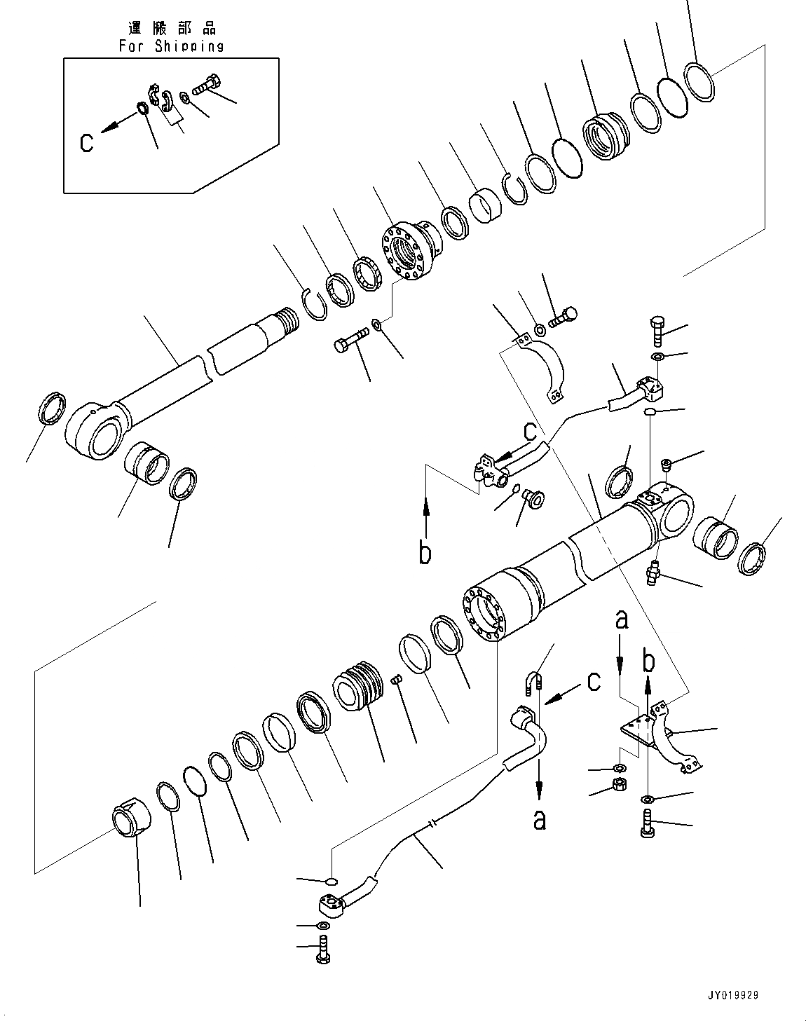 Схема запчастей Komatsu PC300-8M0 - ЦИЛИНДР СТРЕЛЫ(MM УСИЛ. СТРЕЛА, ЧАС. СМАЗКА INTERVAL) (ЛЕВ.) T [РАБОЧЕЕ ОБОРУДОВАНИЕ]