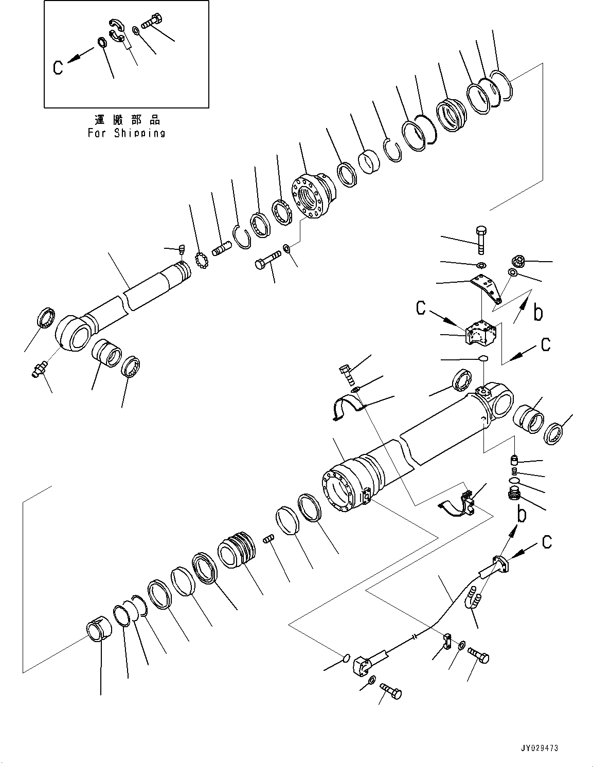 Схема запчастей Komatsu PC300-8M0 - ЦИЛИНДР РУКОЯТИ( ЧАС. СМАЗКА INTERVAL) (ДЛЯ MM РУКОЯТЬ) T [РАБОЧЕЕ ОБОРУДОВАНИЕ]