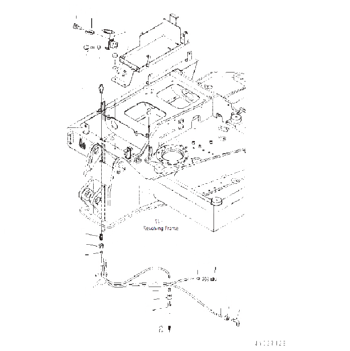 Схема запчастей Komatsu PC57-7 - ЛИНИЯ СМАЗКИ J [ОСНОВНАЯ РАМА И ЕЕ ЧАСТИ]