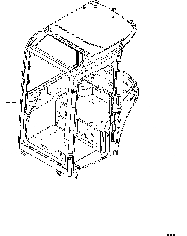 Схема запчастей Komatsu PC57-7 - ПЕПЕЛЬНИЦА K [КАБИНА ОПЕРАТОРА И СИСТЕМА УПРАВЛЕНИЯ]