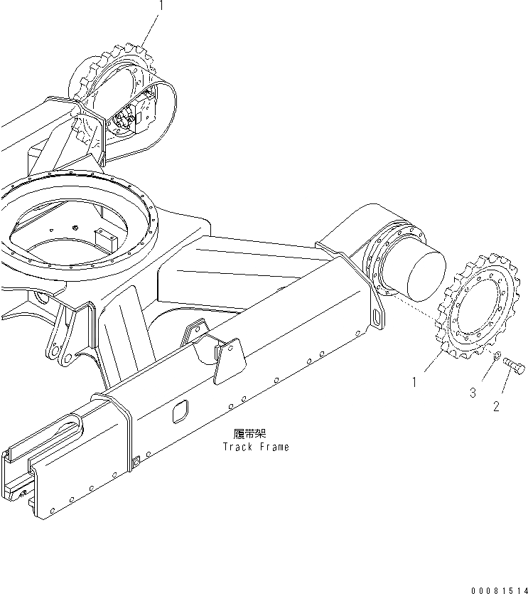 Схема запчастей Komatsu PC57-7 - ЗВЕЗДОЧКА [НИЖНЯЯ ГИДРОЛИНИЯ И ЛИНИЯ ХОДА]