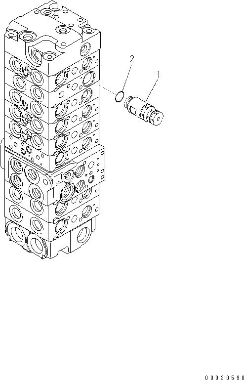 Схема запчастей Komatsu PC57-7 - ОСНОВН. КЛАПАН (8-КЛАПАН) (8/)(№DJB7-) Y [ОСНОВН. КОМПОНЕНТЫ И РЕМКОМПЛЕКТЫ]