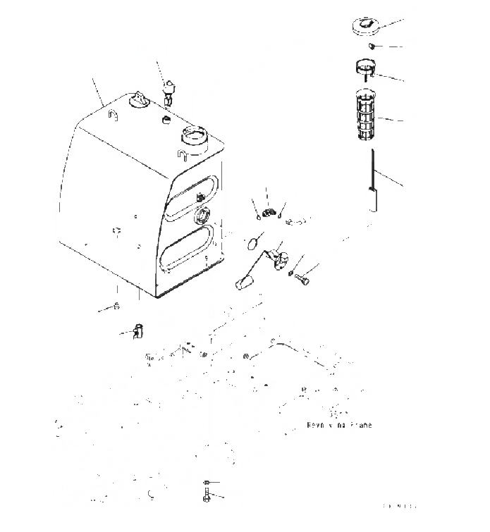 Схема запчастей Komatsu PC60-8 - ТОПЛИВН. БАК. D [ТОПЛИВН. БАК. AND КОМПОНЕНТЫ]