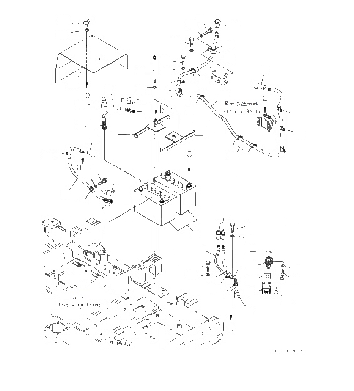 Схема запчастей Komatsu PC60-8 - АККУМУЛЯТОР (АККУМУЛЯТОР И КАБЕЛЬ) E [ЭЛЕКТРИКА]