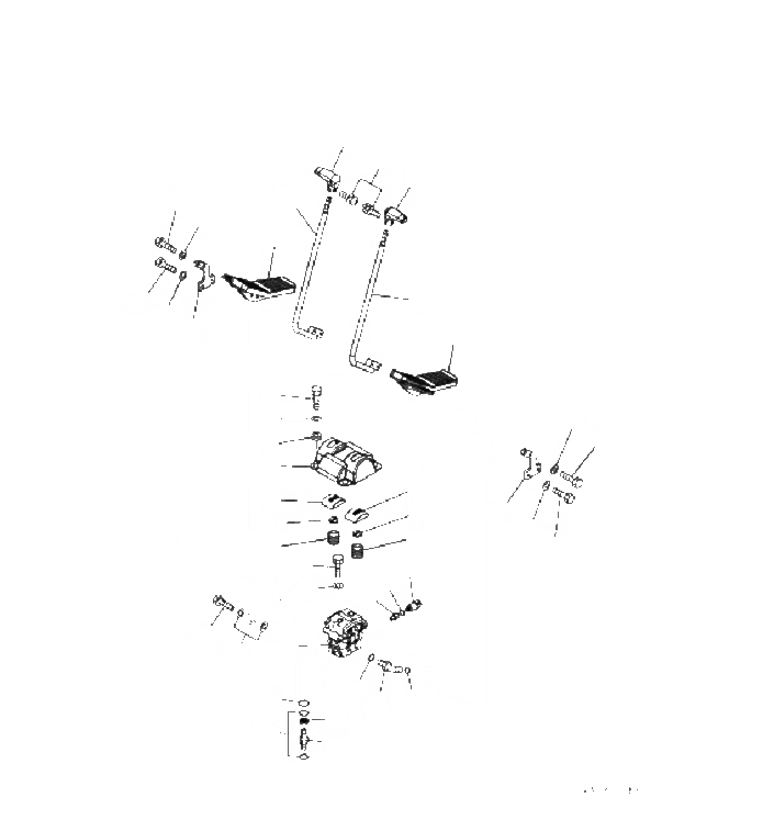 Схема запчастей Komatsu PC60-8 - КАБИНА (ПОЛ) (КОНТРОЛЬ ХОДА) K [КАБИНА ОПЕРАТОРА И СИСТЕМА УПРАВЛЕНИЯ]