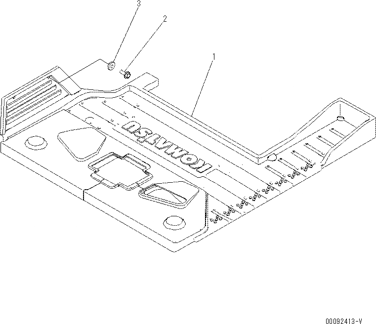 Схема запчастей Komatsu PC60-8 - ПОКРЫТИЕ ПОЛА(PROVISION ДЛЯ -ДОПОЛН. АКТУАТОР ТРУБЫ) K [КАБИНА ОПЕРАТОРА И СИСТЕМА УПРАВЛЕНИЯ]