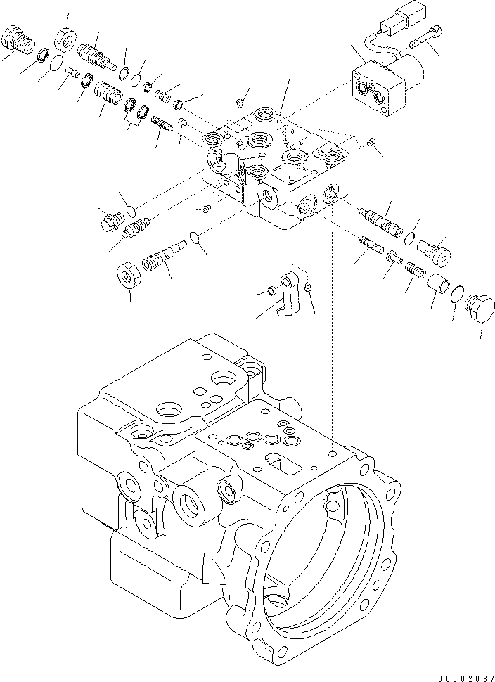 Схема запчастей Komatsu PC60-8 - ОСНОВН. НАСОС (/) Y [ОСНОВН. КОМПОНЕНТЫ И РЕМКОМПЛЕКТЫ]