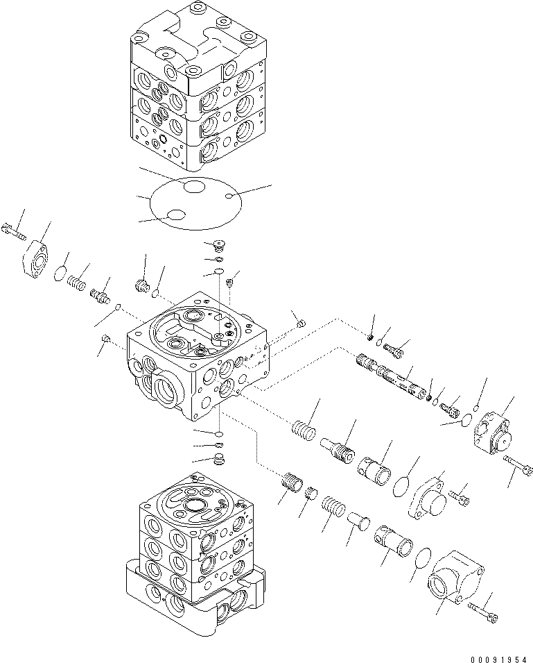 Схема запчастей Komatsu PC60-8 - ОСНОВН. КЛАПАН (-КЛАПАН) (/) Y [ОСНОВН. КОМПОНЕНТЫ И РЕМКОМПЛЕКТЫ]