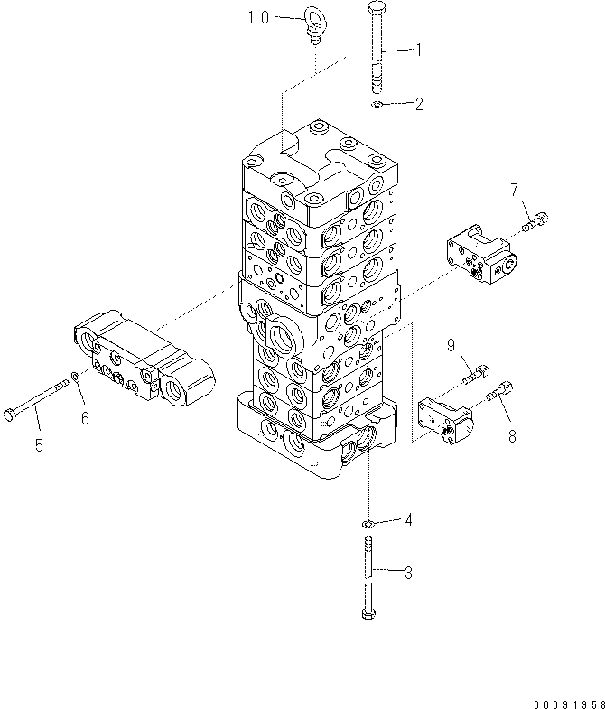 Схема запчастей Komatsu PC60-8 - ОСНОВН. КЛАПАН (-КЛАПАН) (/) Y [ОСНОВН. КОМПОНЕНТЫ И РЕМКОМПЛЕКТЫ]