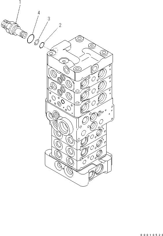 Схема запчастей Komatsu PC60-8 - ОСНОВН. КЛАПАН (-КЛАПАН) (/) Y [ОСНОВН. КОМПОНЕНТЫ И РЕМКОМПЛЕКТЫ]