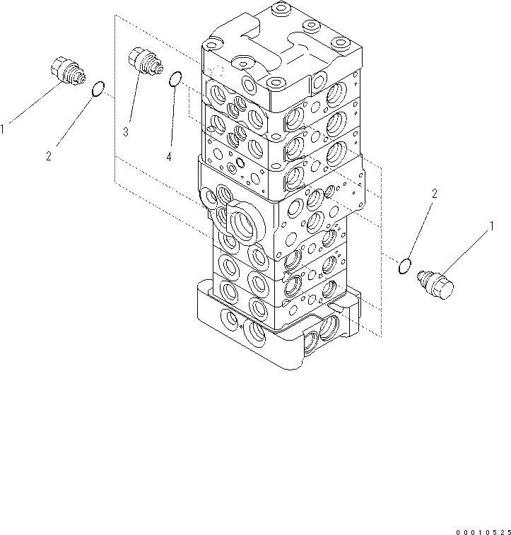 Схема запчастей Komatsu PC60-8 - ОСНОВН. КЛАПАН (-КЛАПАН) (/) Y [ОСНОВН. КОМПОНЕНТЫ И РЕМКОМПЛЕКТЫ]