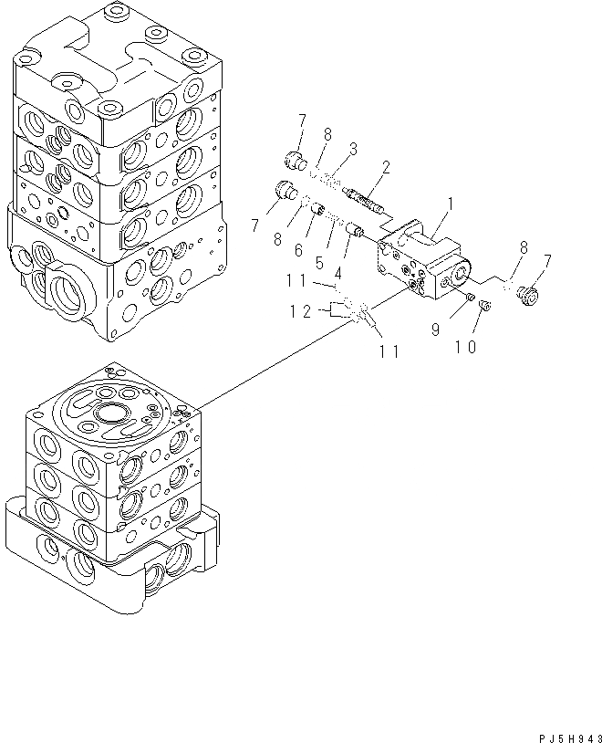 Схема запчастей Komatsu PC60-8 - ОСНОВН. КЛАПАН (-КЛАПАН) (/) Y [ОСНОВН. КОМПОНЕНТЫ И РЕМКОМПЛЕКТЫ]