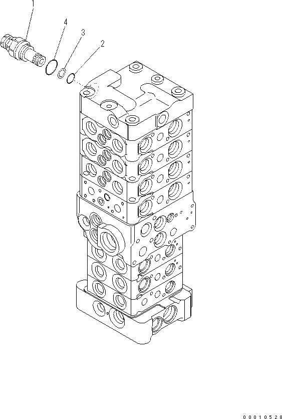 Схема запчастей Komatsu PC60-8 - ОСНОВН. КЛАПАН (7-КЛАПАН) (/8) Y [ОСНОВН. КОМПОНЕНТЫ И РЕМКОМПЛЕКТЫ]