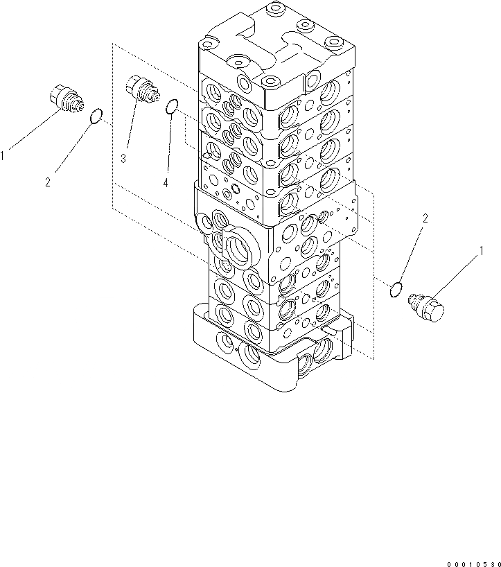 Схема запчастей Komatsu PC60-8 - ОСНОВН. КЛАПАН (7-КЛАПАН) (/8) Y [ОСНОВН. КОМПОНЕНТЫ И РЕМКОМПЛЕКТЫ]