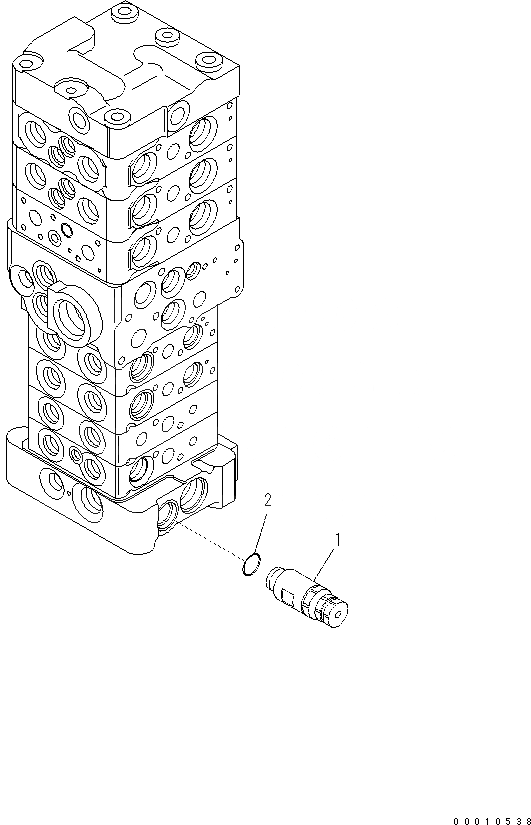 Схема запчастей Komatsu PC60-8 - ОСНОВН. КЛАПАН (7-КЛАПАН) (/8) (С ОТВАЛ) Y [ОСНОВН. КОМПОНЕНТЫ И РЕМКОМПЛЕКТЫ]