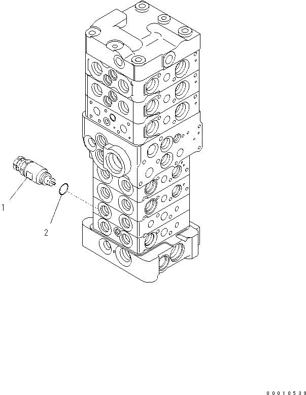 Схема запчастей Komatsu PC60-8 - ОСНОВН. КЛАПАН (7-КЛАПАН) (/8) (С ОТВАЛ) Y [ОСНОВН. КОМПОНЕНТЫ И РЕМКОМПЛЕКТЫ]