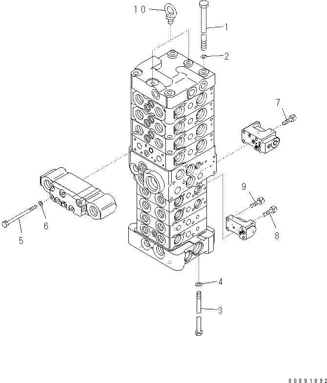 Схема запчастей Komatsu PC60-8 - ОСНОВН. КЛАПАН (8-КЛАПАН) (/) (НАВЕСН. ОБОРУД И С ОТВАЛ) Y [ОСНОВН. КОМПОНЕНТЫ И РЕМКОМПЛЕКТЫ]