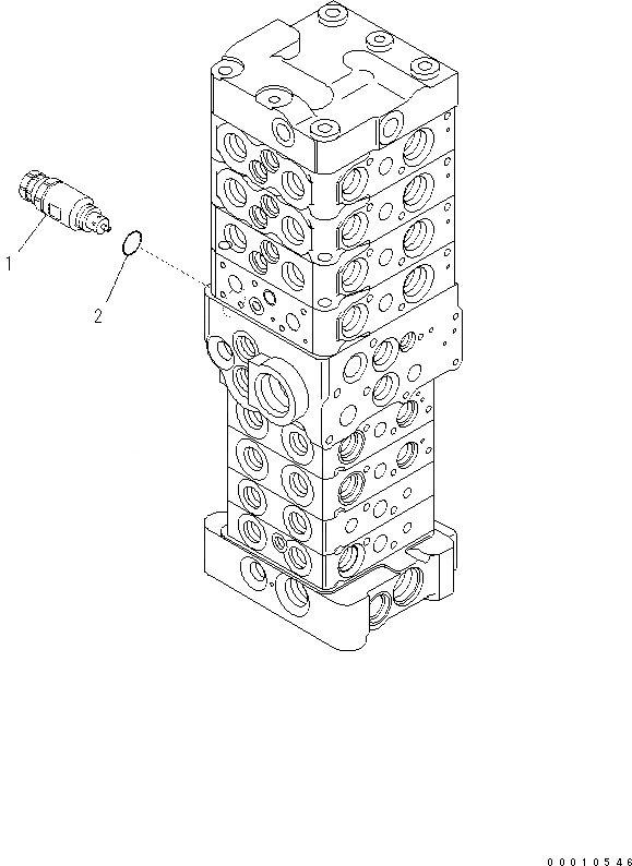 Схема запчастей Komatsu PC60-8 - ОСНОВН. КЛАПАН (8-КЛАПАН) (/) (НАВЕСН. ОБОРУД И С ОТВАЛ) Y [ОСНОВН. КОМПОНЕНТЫ И РЕМКОМПЛЕКТЫ]