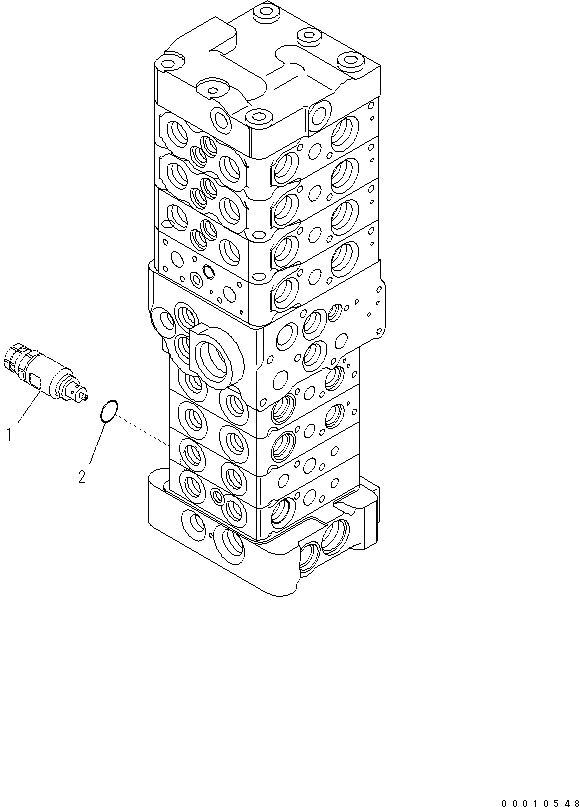 Схема запчастей Komatsu PC60-8 - ОСНОВН. КЛАПАН (8-КЛАПАН) (/) (НАВЕСН. ОБОРУД И С ОТВАЛ) Y [ОСНОВН. КОМПОНЕНТЫ И РЕМКОМПЛЕКТЫ]