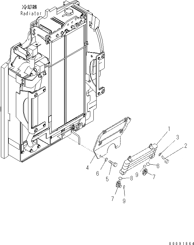 Схема запчастей Komatsu PC70-8 - ОХЛАЖД-Е (ТОПЛИВН. ОХЛАДИТЕЛЬ) C [СИСТЕМА ОХЛАЖДЕНИЯ]