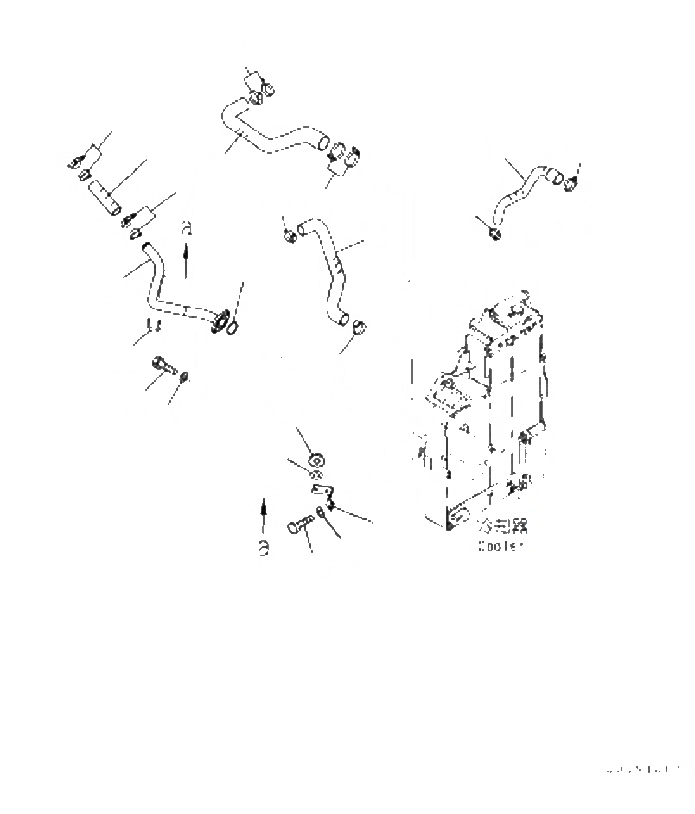 Схема запчастей Komatsu PC70-8 - ОХЛАЖД-Е (СИСТЕМА ТРУБ РАДИАТОРА) C [СИСТЕМА ОХЛАЖДЕНИЯ]