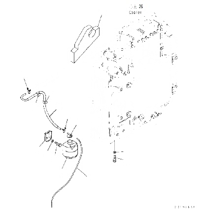 Схема запчастей Komatsu PC70-8 - ОХЛАЖД-Е (ВТОРИЧН. БАК) C [СИСТЕМА ОХЛАЖДЕНИЯ]