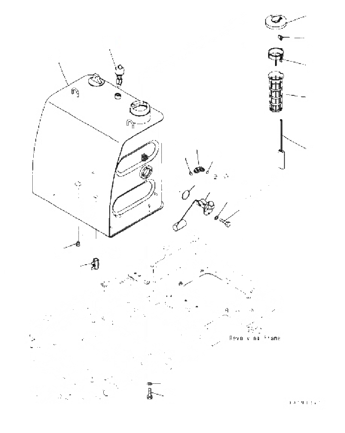 Схема запчастей Komatsu PC70-8 - ТОПЛИВН. БАК.(№-) D [ТОПЛИВН. БАК. AND КОМПОНЕНТЫ]