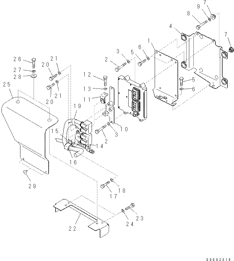 Схема запчастей Komatsu PC70-8 - ЭЛЕКТР. (КОРПУС И COVER)(№-) E [ЭЛЕКТРИКА]