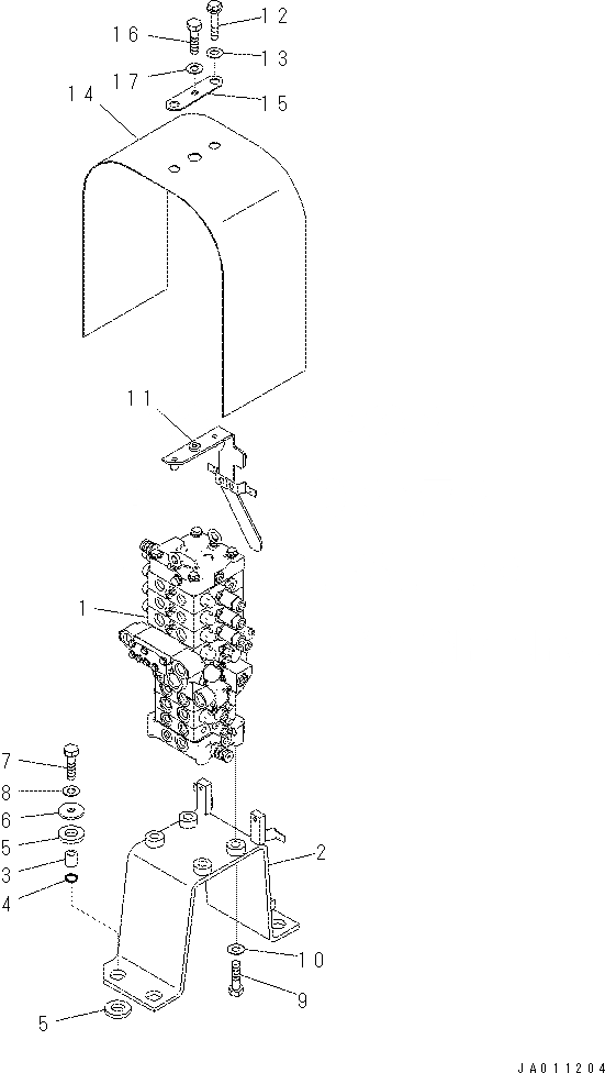 Схема запчастей Komatsu PC70-8 - ОСНОВН. УПРАВЛЯЮЩ. КЛАПАН (С СЕРВИСНЫМ КЛАПАНОМ) H [ГИДРАВЛИКА]
